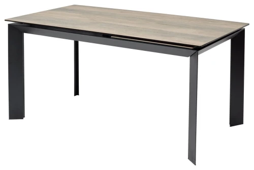 Стол CREMONA 180 KL-61 Под дерево, итальянская керамика / черный каркас, ®DISAUR