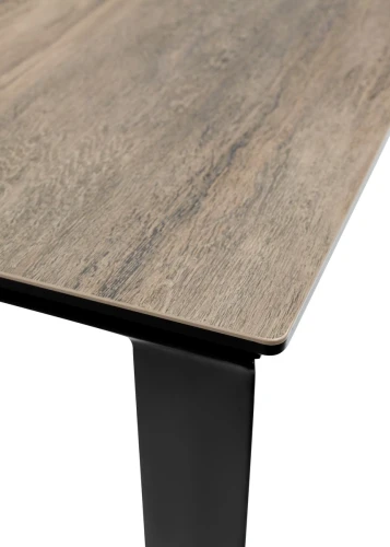 Стол CREMONA 180 KL-61 Под дерево, итальянская керамика / черный каркас, ®DISAUR