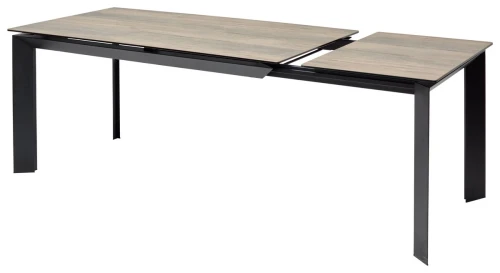 Стол CREMONA 180 KL-61 Под дерево, итальянская керамика / черный каркас, ®DISAUR