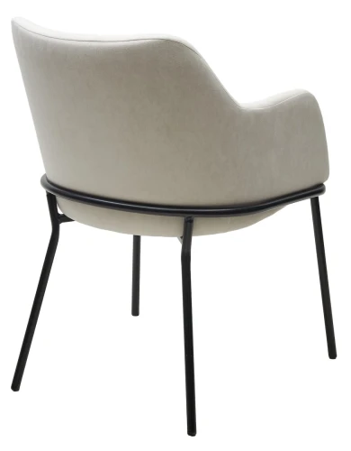 Стул АЛИСТЕР, цвет RAIN 1 молочный велюр / черный каркас М-City
