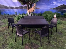 Комплект мебели под  ротанг для отдыха Калифорния «California Set» трёхместный диван + 4 кресла