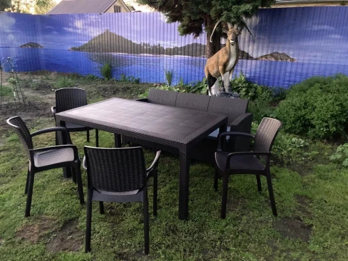 Комплект мебели под  ротанг для отдыха Калифорния «California Set» трёхместный диван + 4 кресла