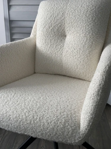 Стул MEADOW 360 град. поворот. Белый XD841-01, букле / черный каркас, ®DISAUR