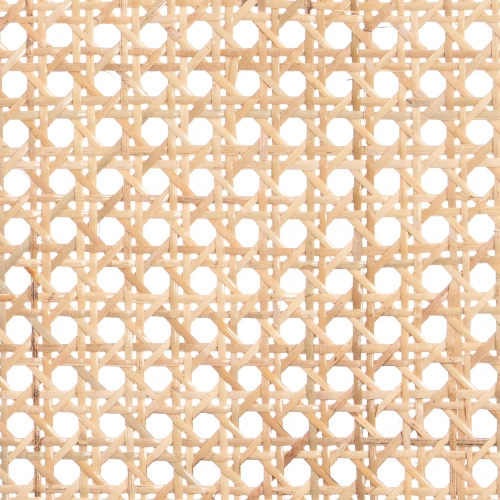 Стул MANI дерево вяз, ротанг/ткань лен, металлический каркас, черный, 46х46х78 см (Комплект из 4 шт.)