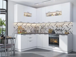 Готовый кухонный гарнитур Флэт-02 White In 2S