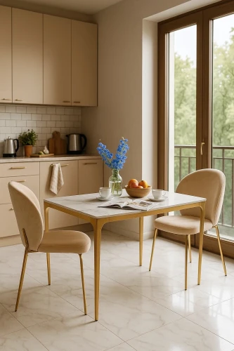 Стол обеденный Камео DT-3001B, 120х80х75 см, белый мрамор (Пандора)