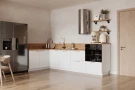 Кухонный гарнитур КГ Угловой 1500х2850 (с пм) Эмаль, Белый  Арника РМ в.3