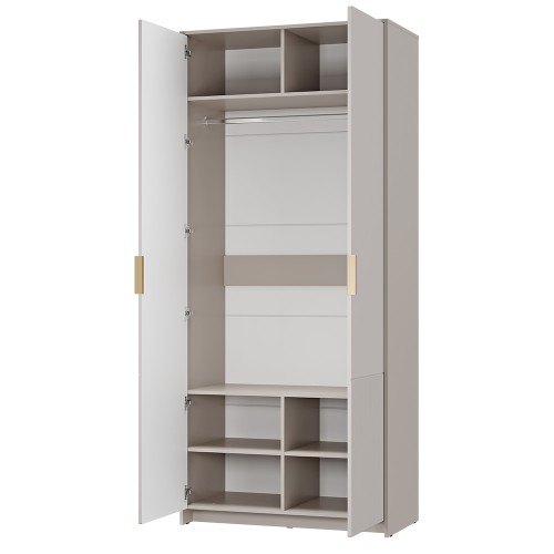 Шкаф 2-х створчатый "Пандора" ШК-04 Кашемир/MF03 с антресолью