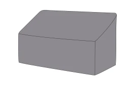 Защитный чехол на диван Канны, двухместный, цвет серый