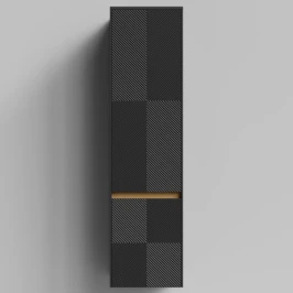 Пенал Аурум 40, пример RAL 9005 Чёрный янтарь, матовая, подвесной, левый