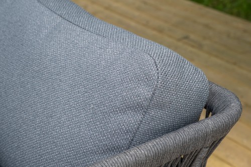 "Лугано" лаунж-зона 5-местная плетеная из роупа (веревки), каркас алюминиевый темно-серый, роуп темно-серый