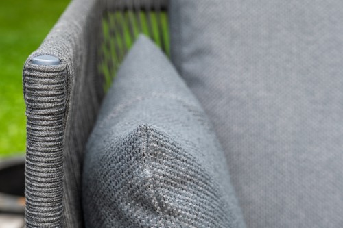 "Лугано" лаунж-зона 5-местная плетеная из роупа (веревки), каркас алюминиевый темно-серый, роуп темно-серый