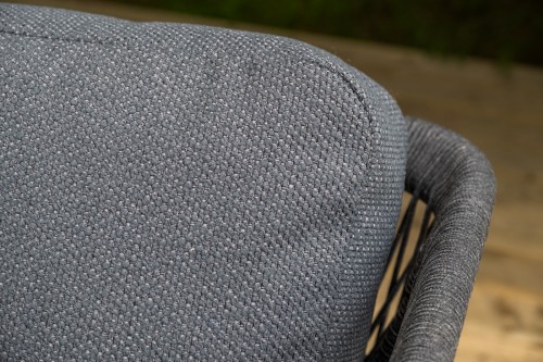 "Лугано" лаунж-зона 5-местная плетеная из роупа (веревки), каркас алюминиевый темно-серый, роуп темно-серый