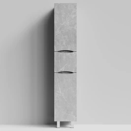 Пенал Лайт 35 напольный, Мрамор Белый софт тач 4044-2, правый