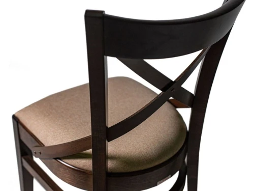 Стул «Соло Венский», Браво беж, орех темный