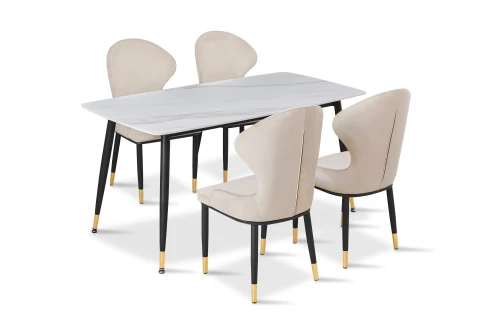 Стул обеденный Констанция DC-3033, бежевый/черный