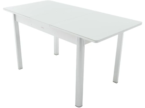 Обеденная группа (Стол Гамбург стекло и 4 стула Чинзано), белый