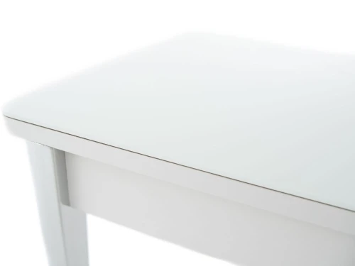 Обеденная группа (Стол Гамбург стекло и 4 стула Чинзано), белый