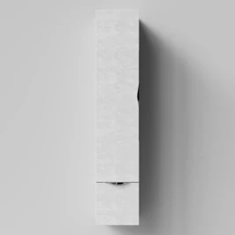 Пенал Марко 30 подвесной, дверь и ящик, ручки Хром, Белый камень ПВХ 57805, левый