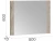 Зеркало «Джулия», Крафт серый/белый глянец