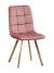 C919/DC809 Стул мягкий, ПЫЛЬНО-РОЗОВЫЙ#h44 велюр, каркас металл золото КВАДРАТ
