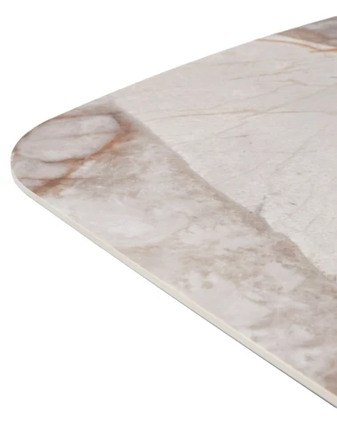 Стол IMBERT 180 GLOSS PATAGONIA, керамика на стекле/ брашированный каркас, цвет медный, ®DISAUR