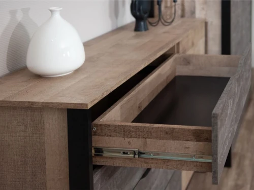 Спальня «Стокгольм» 4дв шк, Дуб гранж песочный/железный камень