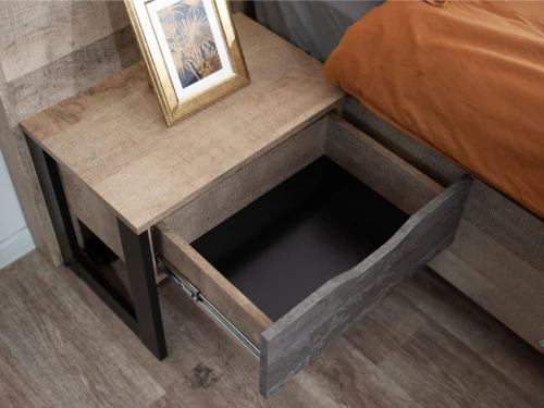 Спальня «Стокгольм» 4дв шк, Дуб гранж песочный/железный камень