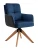 DC23069A Стул мягкий поворотный 360* с подлокот, СИНИЙ, ножка: бук.