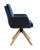 DC23069A Стул мягкий поворотный 360* с подлокот, СИНИЙ, ножка: бук.