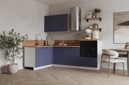 Готовая кухня КГ Угловой 1500*2250 (без пм) , Ежевика  Арника РМ в.4