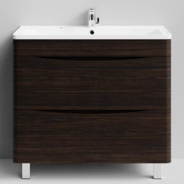 Тумба Адель 90 напольный, Палисандр ПВХ 43101 Vodok с раковиной в комплекте