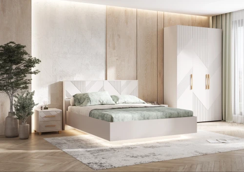 Кровать Ирис с ортопедическим основанием (металл) 1,6м, Кашемир