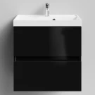 Тумба Бест 60 подвесной, черный глянец Vodok с раковиной в комплекте Тумба Бест 60 подвесной, черный глянец Vodok с раковиной в комплекте