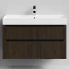 Тумба Бонум 1, 100 подвесной, Дуб цвет 14 Vodok с раковиной в комплекте