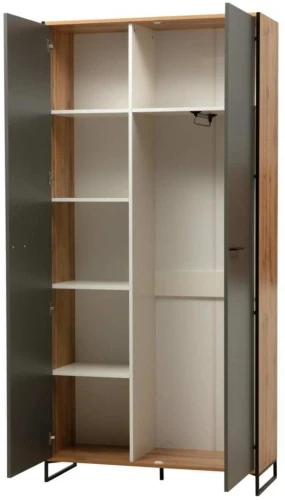 Доната шкаф для одежды 46.07 Дуб Вотан/Диамант серый