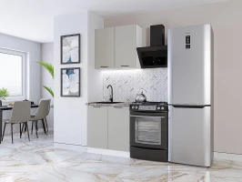 Кухонный гарнитур Флэт-03 Light Grey In 2S