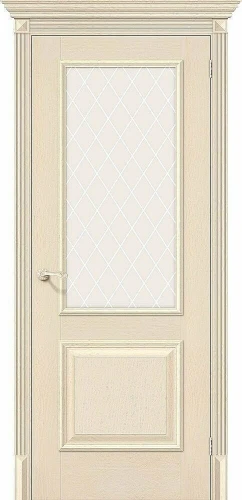 Межкомнатная дверь экошпон ĒLPORTA Классико-13 Ivory White Сrystal