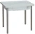 Эко 80х60 стол обеденный раскладной с ящиком / бетон белый/металлик