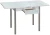 Эко 80х60 стол обеденный раскладной с ящиком / бетон белый/металлик