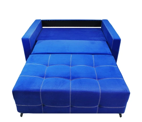 Диван аккордеон Марс велюр синий 160