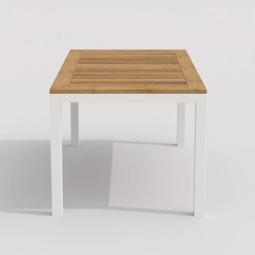 Стол обеденный TELLA  из тика 180x90 белый