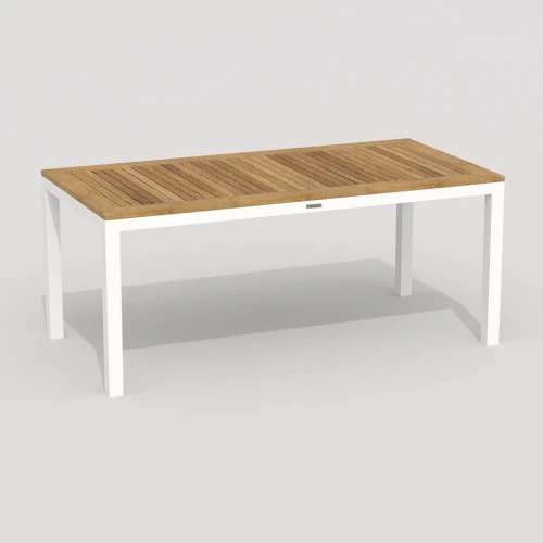 Стол обеденный TELLA  из тика 180x90 белый