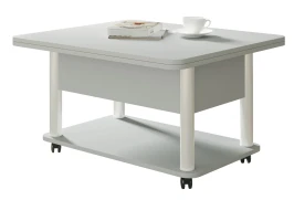 Стол-трансформер Дебют 3, Серый/Ножки белые