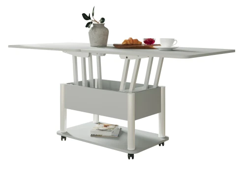 Стол-трансформер Дебют 3, Серый/Ножки белые