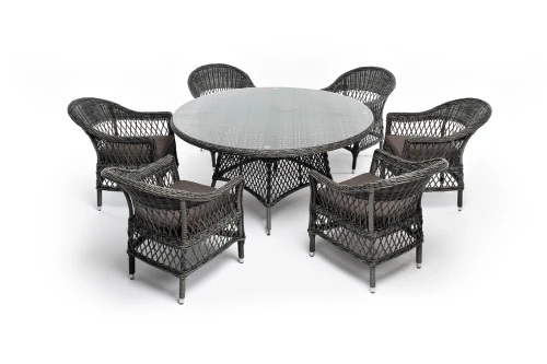 "Эспрессо - 150 S" обеденная группа плетеная, цвет графит