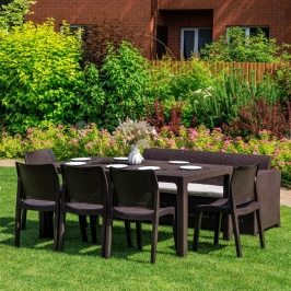 Обеденный комплект JULY LUX XXL коричневый