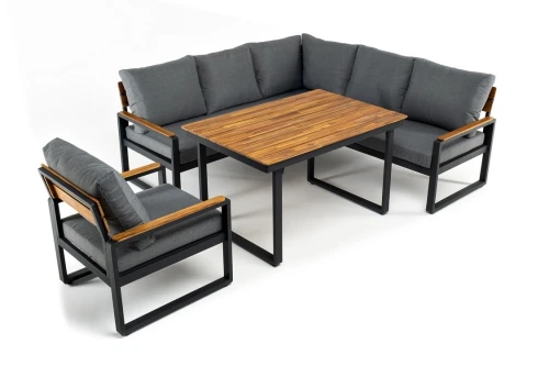 Лаунж зона из алюминия TOPA L с обеденным столом  Joygarden