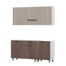 Готовая кухня Розалия (без столешницы), Ясень Шимо светлый, Ясень Шимо темный