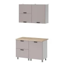 МК Аленушка 1,2м с ящ.в 2 Магнолия Кашемир,скоба черный,сонома МК Аленушка 1,2м с ящ.в 2 Магнолия Кашемир,скоба черный,сонома